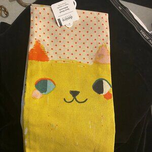 Danica Studio “Meow Meow” Linen Blend Dish Towels – Set of 2 Cat Print